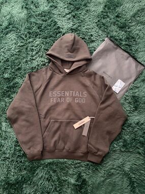 Fear Of God Essentials Off Black Hoodie